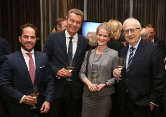Michael Ruiss, Detlef Braun (Messe Frankfurt), Franziska Neusser, Bundesminister a.D. Rainer Brüderle