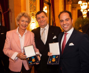 Ehrenbürgerin der Stadt Frankfurt und Oberbürgermeisterin a.D. Dr. h.c. Petra Roth, Minister (ret.) Prof. Dr. Dr. h.c. mult. Volodymyr Yevtukh, Michael Ruiss
